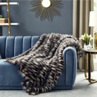 Verito Dark Grey Throw - Reverse Micromink Cozy Extra Soft