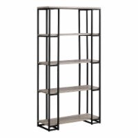 Monarch Specialties I 7241 60 in. Monarch Black Metal Bookcase - Dark Taupe