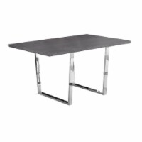 Monarch 59  Metal Dining Table in Gray