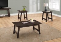 Table Set, 3pcs Set, Coffee, End, Side, Accent, Living Room, Laminate, Brown, Transitional