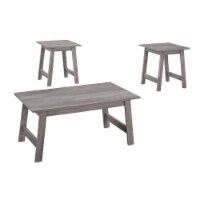Table Set, 3pcs Set, Coffee, End, Side, Accent, Living Room, Laminate, Grey, Transitional