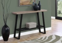 Console, Entryway, Narrow, Sofa, Living Room, Bedroom, Metal, Laminate, Brown, Black,