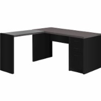 Monarch Specialties Inc. 60 L-Shaped Desk Black/Gray (I 7431)