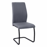 Dining Chair Set Of 2 Side Kitchen Dining Room Pu Leather Look Grey