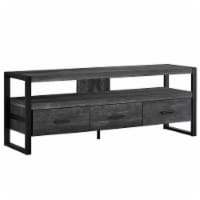 Media Entertainment Center, Storage Drawers, Living Room, Bedroom, Metal, Laminate, Black,