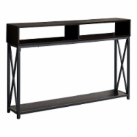 Console, Entryway, Narrow, Sofa, Living Room, Bedroom, Metal, Laminate, Brown, Black,