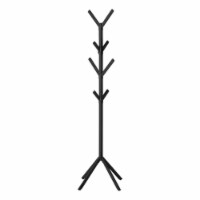 Monarch Specialties I 2057 17.5 x 17.5 x 70 in. Coat Rack - Black Metal
