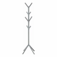 Monarch Specialties I 2058 17.5 x 17.5 x 70 in. Coat Rack - Silver Metal
