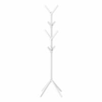 Monarch Specialties I 2059 17.5 x 17.5 x 70 in. Coat Rack - White Metal