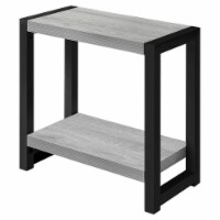 Side, End, Narrow, Small, 2 Tier, Living Room, Bedroom, Metal, Laminate, Grey, Black,