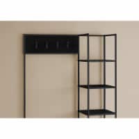 Bench, Entryway, Hallway, Storage, Organizer, Coat Rack, Hall Tree, Metal, Laminate, Black,