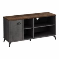 Console, Media Entertainment Center, Storage Cabinet Bedroom, Laminate, Metal, Grey, Brown,