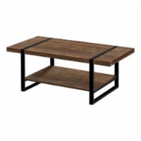 Coffee Table, Accent, Cocktail, Rectangular 48 l, Metal, Laminate, Brown, Black,