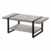 Coffee Table, Accent, Cocktail, Rectangular 48 l, Metal, Laminate, Grey, Black,