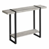 Console, Entryway, Narrow, Sofa, Living Room, Bedroom, Metal, Laminate, Grey, Black,