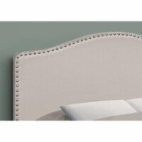 Bed, Headboard Only, Full Size, Bedroom, Upholstered, Linen Look, Beige, Transitional