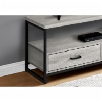 Console, Media Entertainment Center, Storage Drawers Bedroom, Laminate, Metal, Grey, Black,