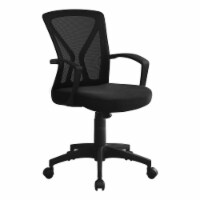 Office Chair, Adjustable Height, Swivel Armrests, Computer Desk, Work, Metal, Fabric, Brown,