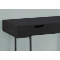 Computer Desk, Home Office, Laptop, Storage Drawers, 48 l, Work, Metal, Laminate, Black,