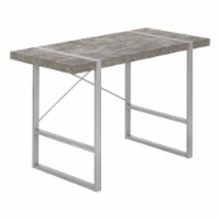 Computer Desk, Home Office, Laptop, 48 l, Work, Metal, Laminate, Grey, Contemporary, Modern