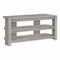 42 Inch, Console, Media Entertainment Center, Storage Shelves Bedroom, Laminate, Grey,