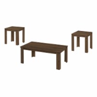 Table Set, 3pcs Set, Coffee, End, Side, Accent, Living Room, Laminate, Walnut, Transitional