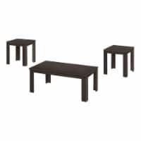 Table Set, 3pcs Set, Coffee, End, Side, Accent, Living Room, Laminate, Brown, Transitional