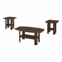Table Set, 3pcs Set, Coffee, End, Side, Accent, Living Room, Laminate, Walnut, Transitional