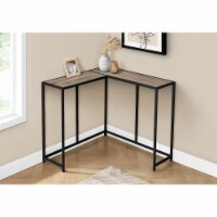 Console, Entryway, Narrow, Corner, Living Room, Bedroom, Metal, Laminate, Brown, Black,