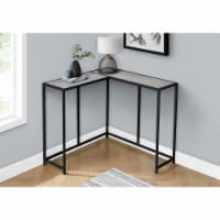 Console, Entryway, Narrow, Corner, Living Room, Bedroom, Metal, Laminate, Grey, Black,