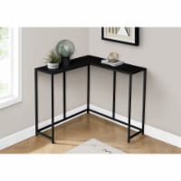 Console, Entryway, Narrow, Corner, Living Room, Bedroom, Metal, Laminate, Black,