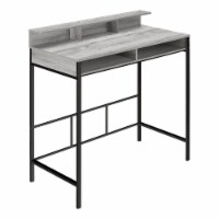 Home Office, Standing, Storage Shelves, 48 l, Work, Laptop, Metal, Laminate, Grey, Black,