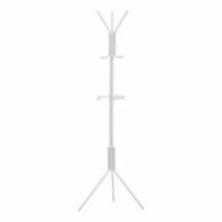 Free Standing, Hanging Bar, 6 Hooks, Entryway, 68 h, Bedroom, Metal, White,