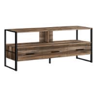 Entertainment Center, Storage Drawers Bedroom, Laminate, Metal, Brown, Black,