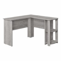 Home Office, Corner, Storage Shelves, 48 l, L Shape, Work, Laptop, Laminate, Grey,