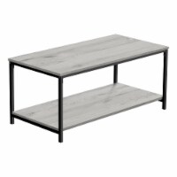 Coffee Table, Accent, Cocktail, Rectangular 40 l, Metal, Laminate, Grey, Black,