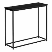 Accent Table, Console, Entryway, Narrow, Sofa, Living Room, Bedroom, Metal, Laminate, Black,