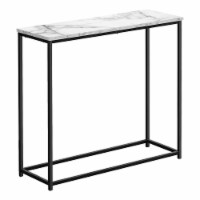 Narrow, Sofa, Living Room, Bedroom, Metal, Laminate, White Marble Look, Black,