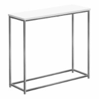Console, Entryway, Narrow, Sofa, Living Room, Bedroom, Metal, Laminate, White, Grey,