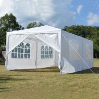 Backyard Expressions 10 Ft. W x 20 Ft. D Steel Party Tent