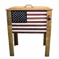 Backyard Expressions 57 Qt. Decorative Outdoor American Flag Cooler