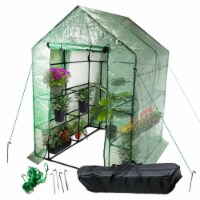 Backyard Expressions Portable Walk in Greenhouse with Travel/Storage Bag | 56”x56”x77”