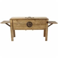 Backyard Expressions 87 Qt. Decorative Outdoor Wooden Cooler
