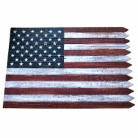 Backyard Expressions Wooden American Flag Sign Wall Décor, (36 x 24 )