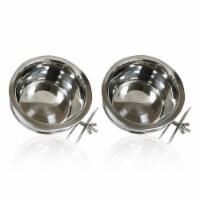 Hanging Dog Bowl (2-PK), Stainless Steel Food and Water Dish | (Small (2 cup/16 oz)