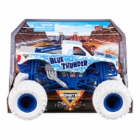 Monster Jam Official Blue Thunder Monster Truck Collector 1:24 Scale Die-Cast Vehicle Toy Perspective: Main