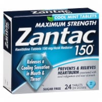 Zantac 150 Sugar-Free Cool Mint Maximum Strength Acid Reducer Tablets 150mg Perspective: Main