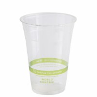 World Centric's Compostable Corn PLA Cold Cup Combo: 16 Ounce PLA Cups (CP-CS-16), PLA Lids