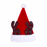 Dyno 48  Red and White Christmas Santa Hat with Antlers
