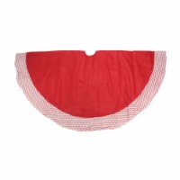 Northlight 48 Red and White Glittered Chevron Border Christmas Tree Skirt